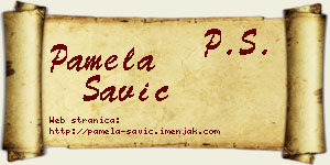 Pamela Savić vizit kartica